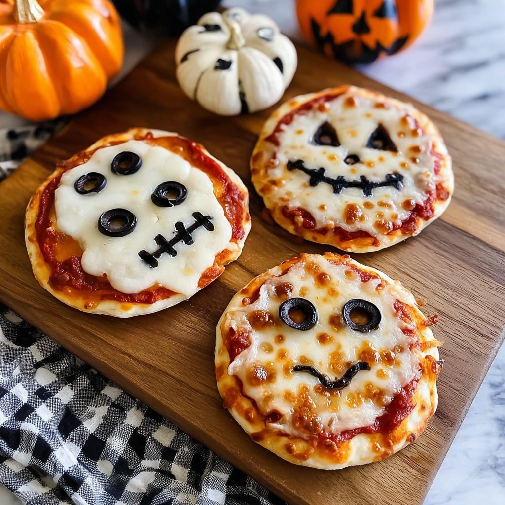 Easy Mini Halloween Pizzas Recipe
