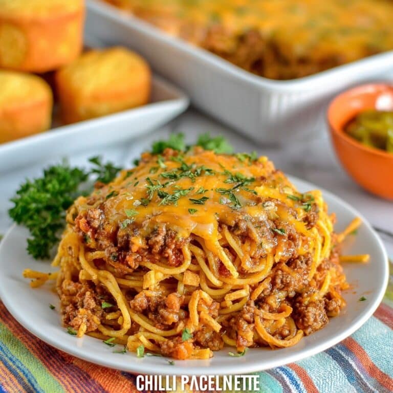 Chili Spaghetti Casserole Recipe
