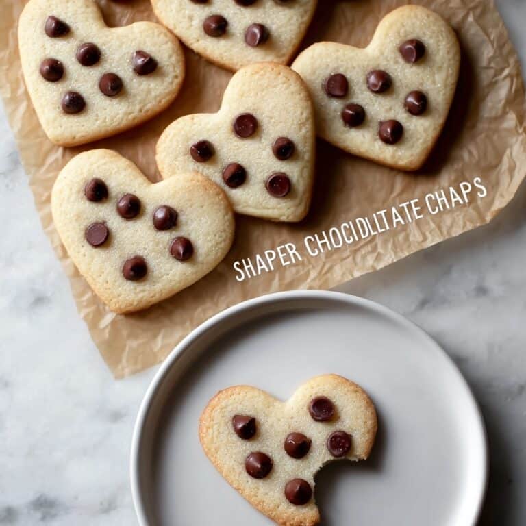 Heart-Shaped Chocolate Chip Cookies Recipe