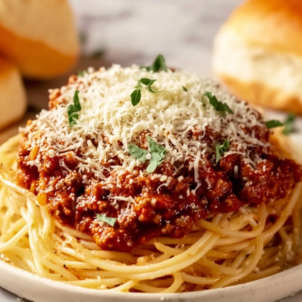 Personal Spaghetti Bread Bowl Recipe