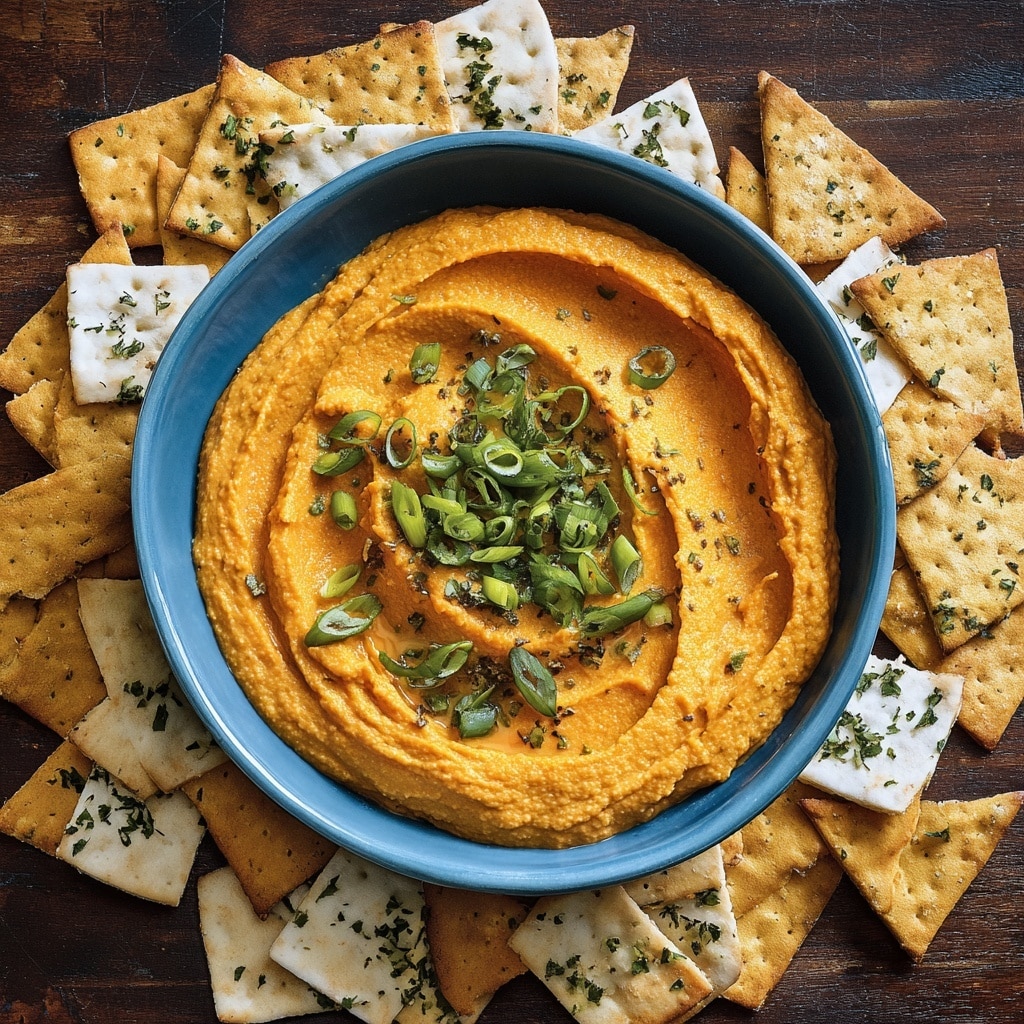 Sweet Potato Hummus with Pita Chips Recipe 5 Sweet Potato Hummus with Pita Chips Recipe - Recipe Image