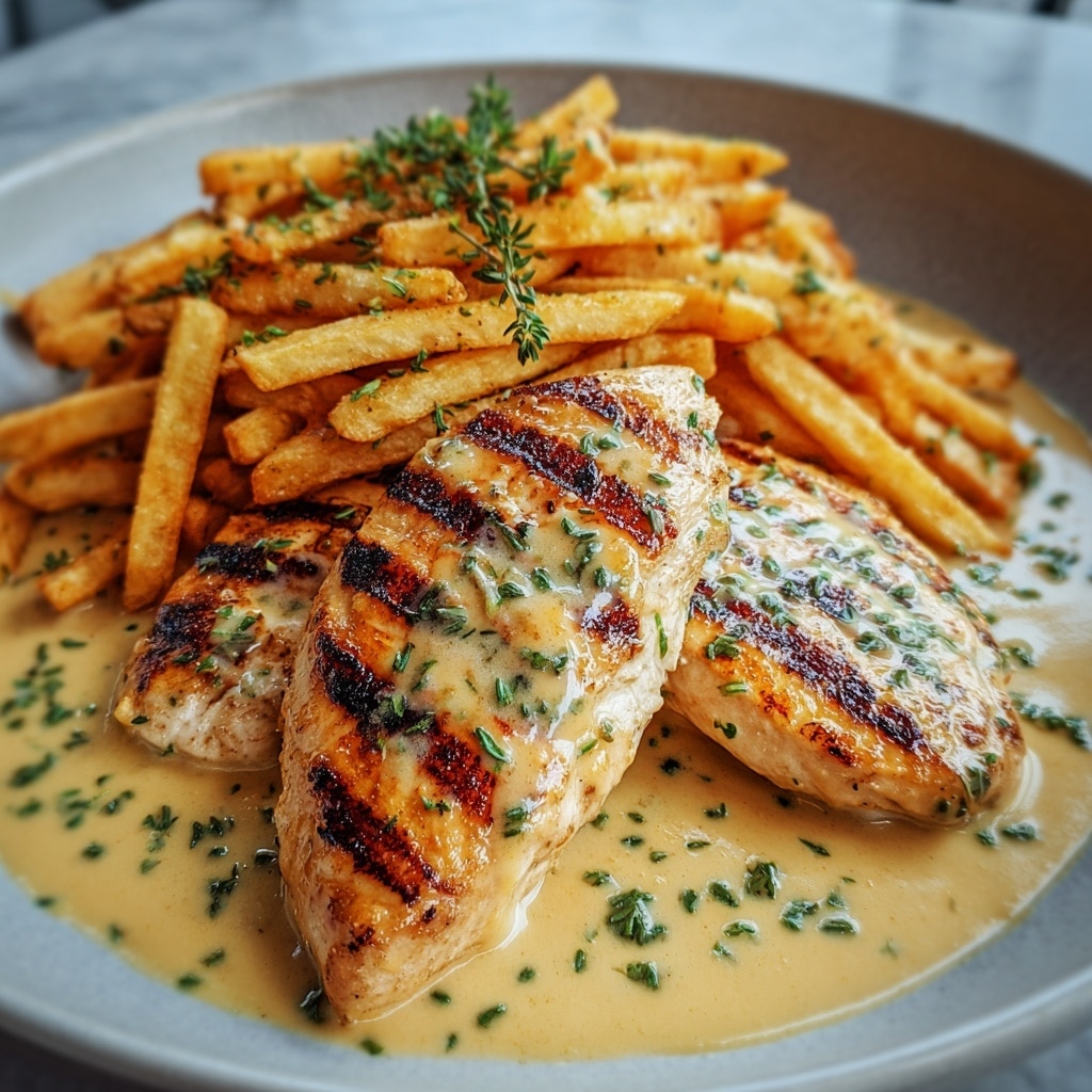 Chicken Fillet in Spicy, Creamy Garlic-Parmesan Sauce with Fries Recipe 5 Chicken Fillet in Spicy, Creamy Garlic-Parmesan Sauce with Fries Recipe - Recipe Image
