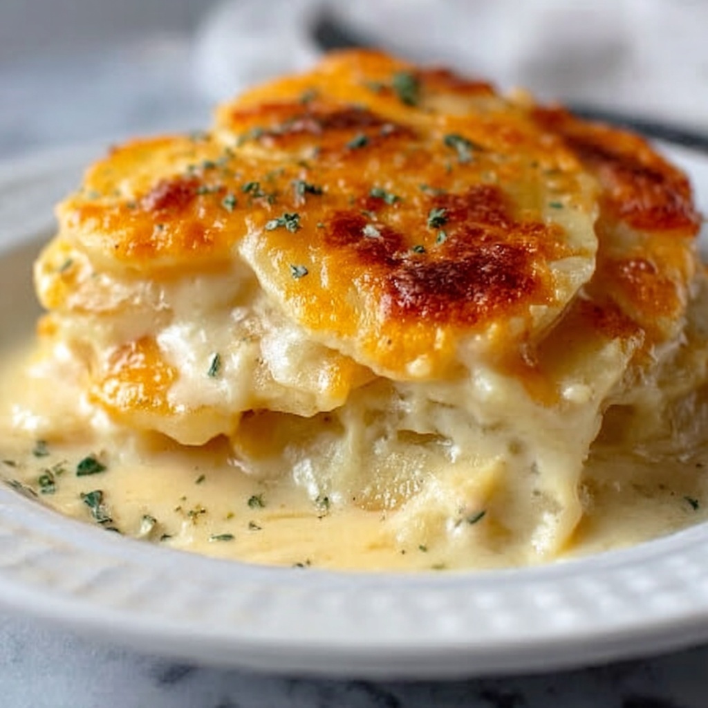 Creamy Cheddar and Gruyère Scalloped Potatoes Recipe 5 Creamy Cheddar and Gruyère Scalloped Potatoes Recipe - Recipe Image