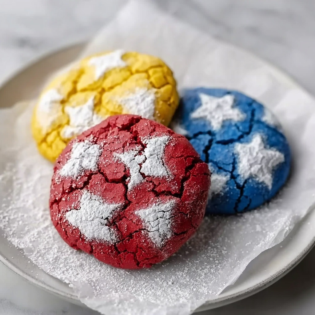 Patriotic Crinkle Cookies Recipe 5 Patriotic Crinkle Cookies Recipe - Recipe Image