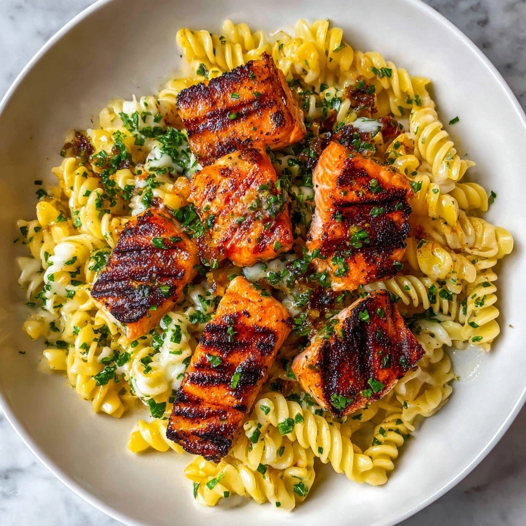 Salmon Bites with Lemon Butter Orzo Recipe 6 Salmon Bites with Lemon Butter Orzo Recipe - Recipe Image