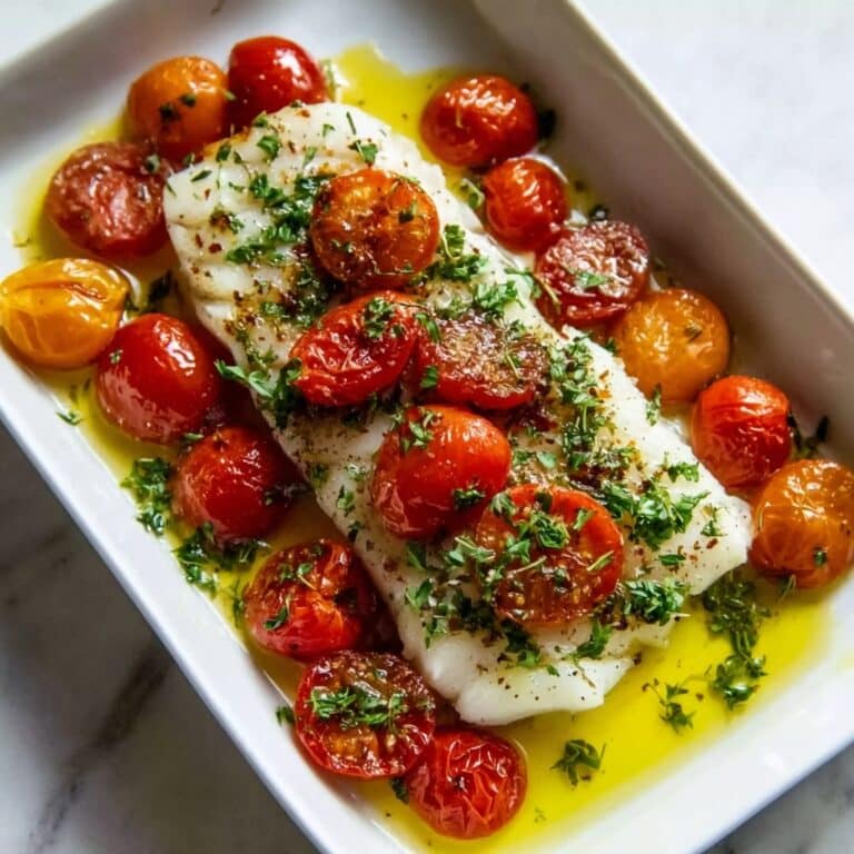 Cod with Tomato and Herb Butter Recipe