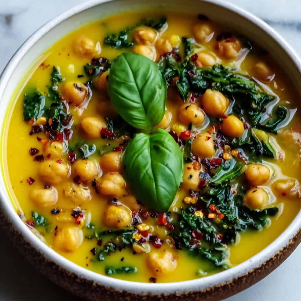 Turmeric Soup with Chickpeas, Orzo, and Spinach Recipe 5 Turmeric Soup with Chickpeas, Orzo, and Spinach Recipe - Recipe Image