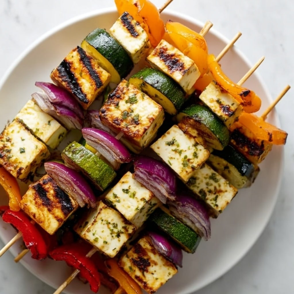 Grilled Greek Halloumi Kebabs Recipe 5 Grilled Greek Halloumi Kebabs Recipe - Recipe Image