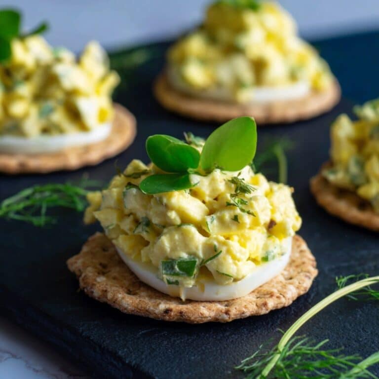 Dill Bread with Egg Salad and Apple Bites Recipe