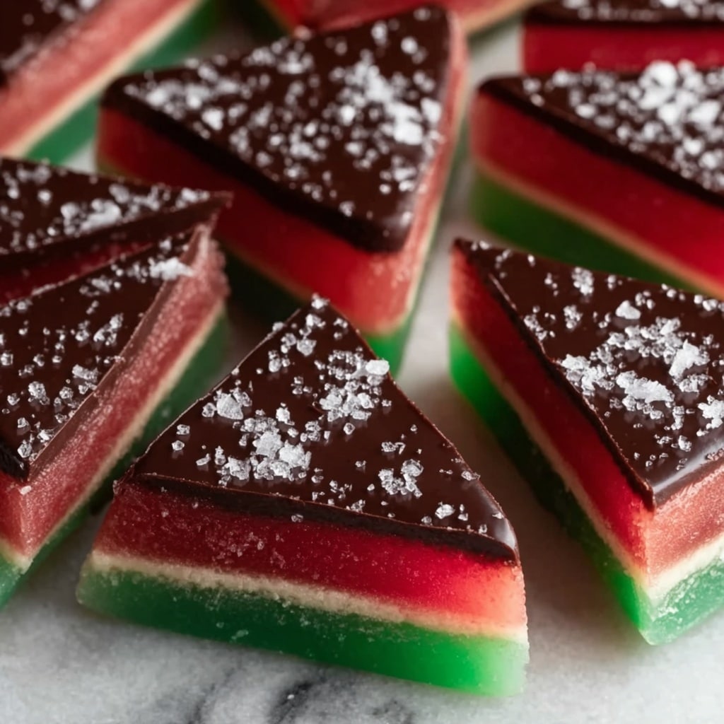 Sea Salt Dark Chocolate Watermelon Slices Recipe 6 Sea Salt Dark Chocolate Watermelon Slices Recipe - Recipe Image