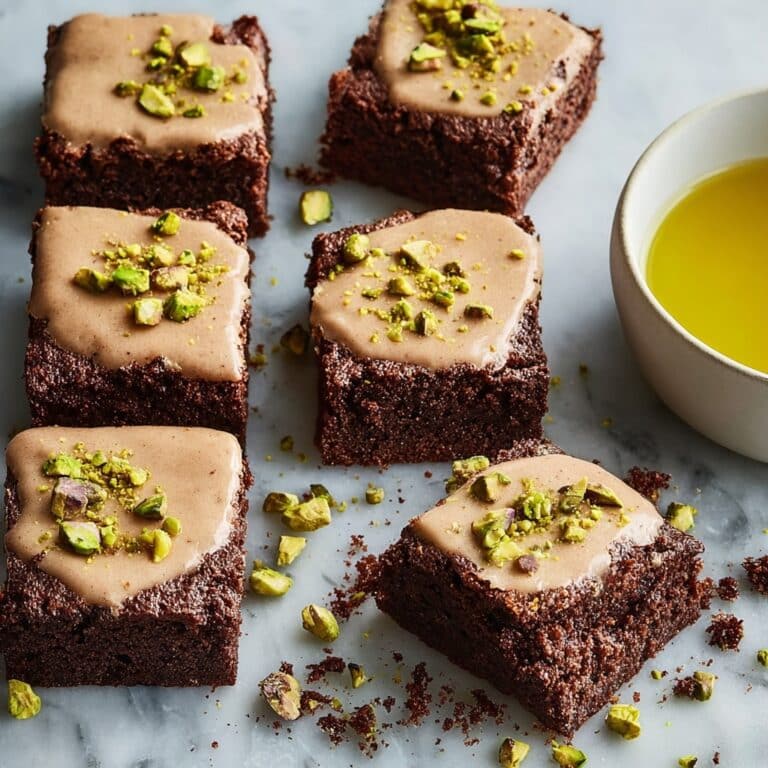 Decadent Pistachio Brownies with Pistachio White Chocolate Ganache Recipe