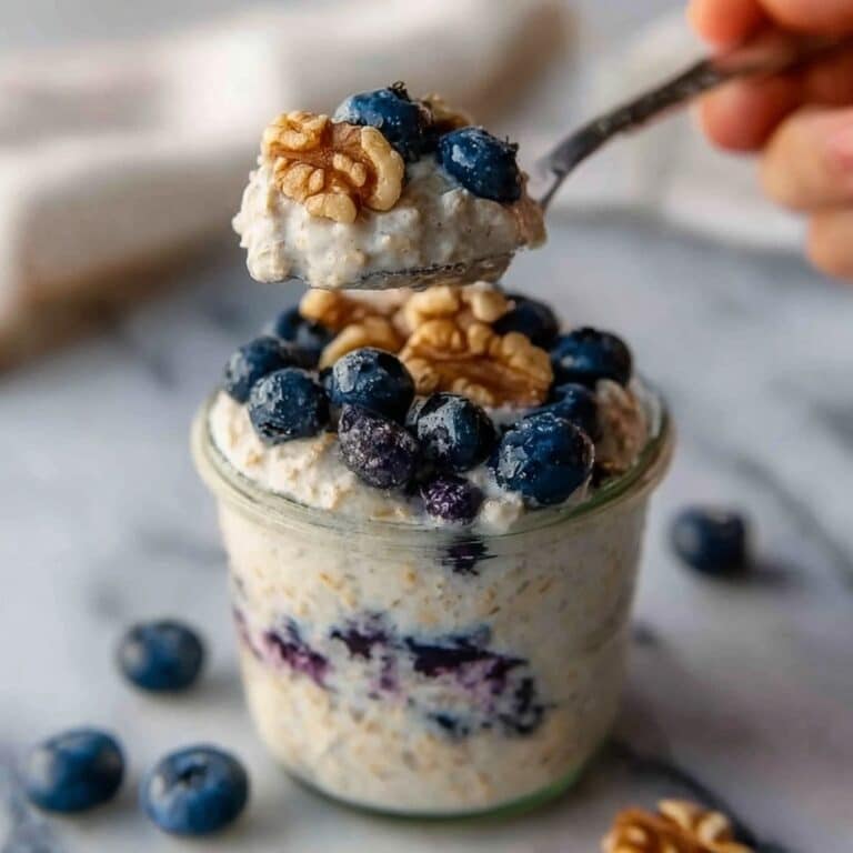 Blueberry Overnight Oats with Yogurt Recipe