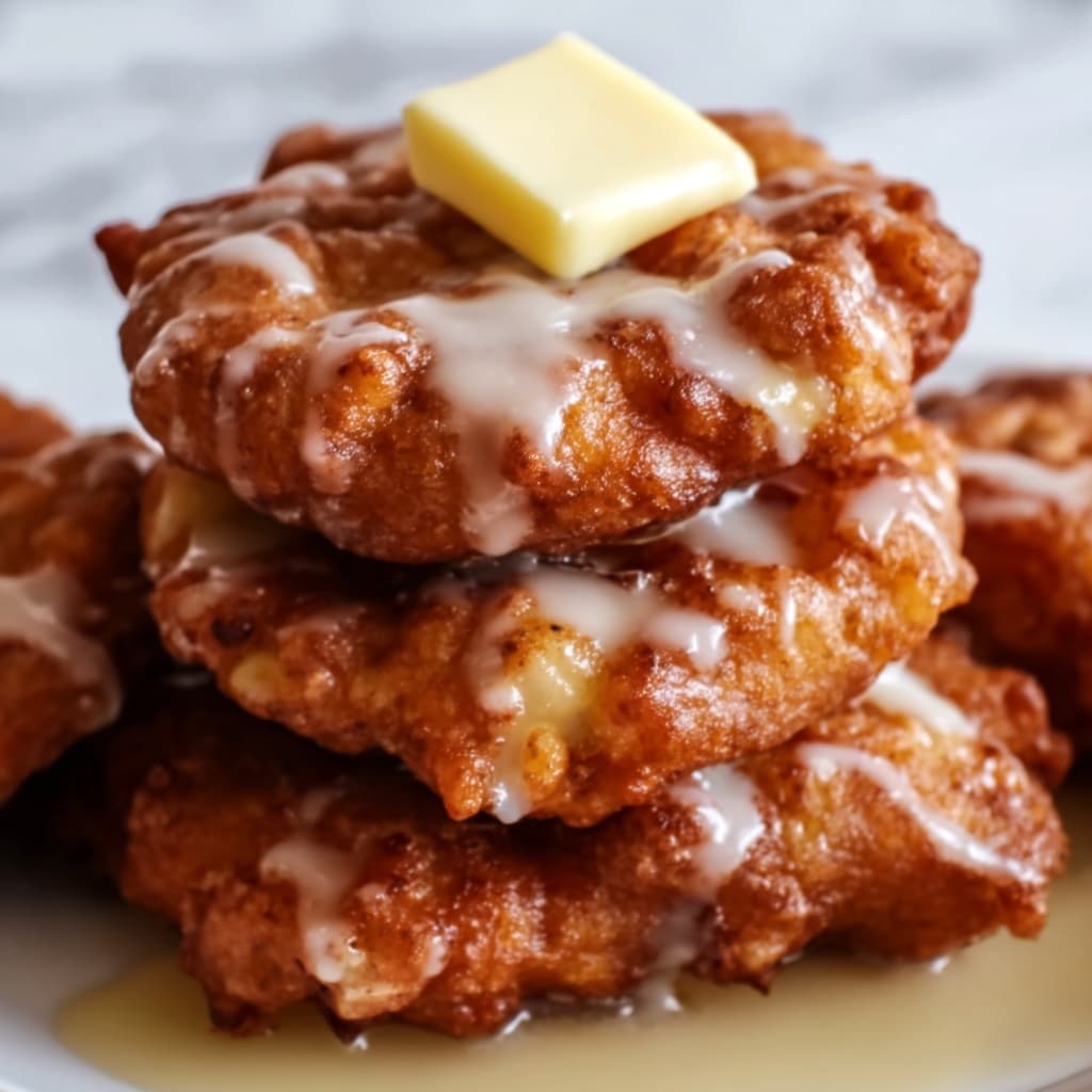 Soft Cinnamon Apple Fritters with Vanilla Glaze Recipe 5 Soft Cinnamon Apple Fritters with Vanilla Glaze Recipe - Recipe Image
