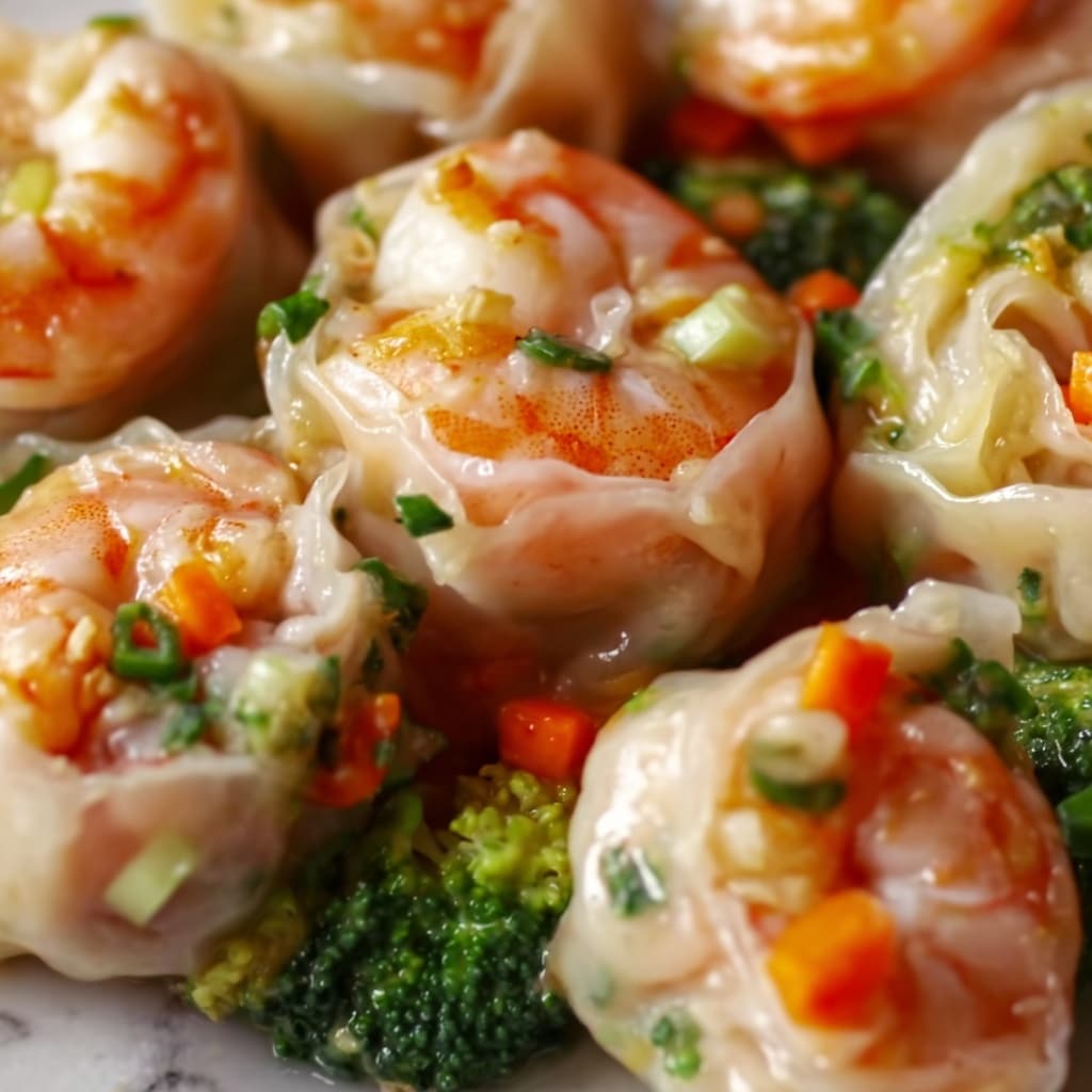 Shrimp and Vegetable Dumplings Recipe 6 Shrimp and Vegetable Dumplings Recipe - Recipe Image