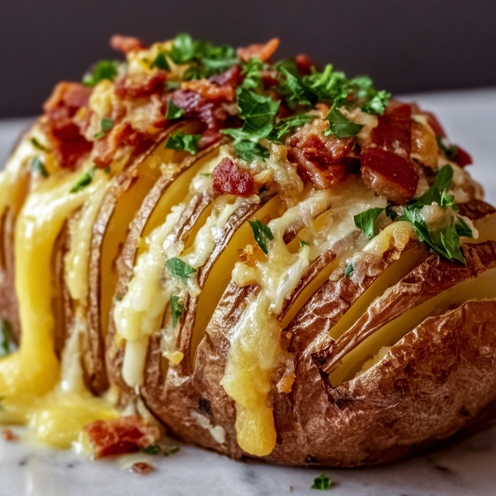 Loaded Vegan Hasselback Potatoes Recipe 6 Loaded Vegan Hasselback Potatoes Recipe - Recipe Image