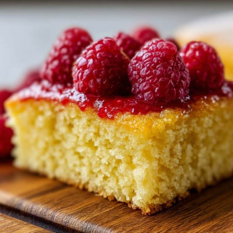 Grilled Sunny Lemon Pound Cake with Raspberries Recipe
