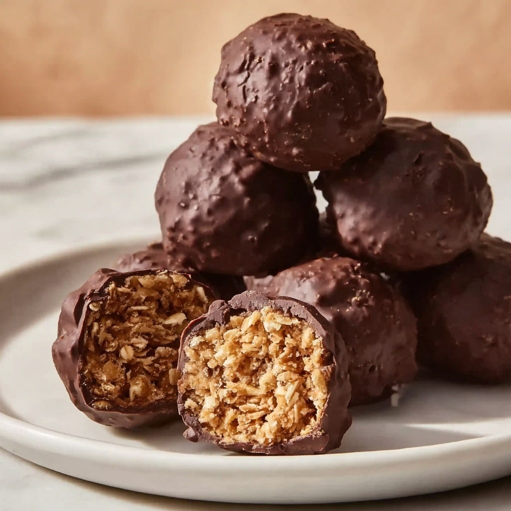Peanut Butter Balls with Rice Krispies and Chocolate Coating Recipe 5 Peanut Butter Balls with Rice Krispies and Chocolate Coating Recipe - Recipe Image
