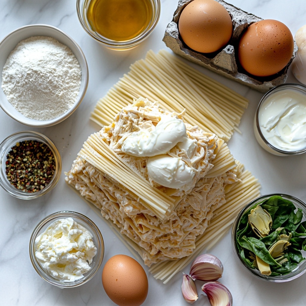 Creamy White Chicken Lasagna with Artichokes and Spinach Recipe 4 Creamy White Chicken Lasagna with Artichokes and Spinach Recipe