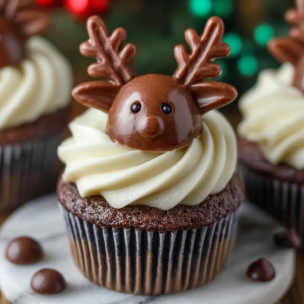 Easy Reindeer Cupcakes Recipe 5 Easy Reindeer Cupcakes Recipe - Recipe Image