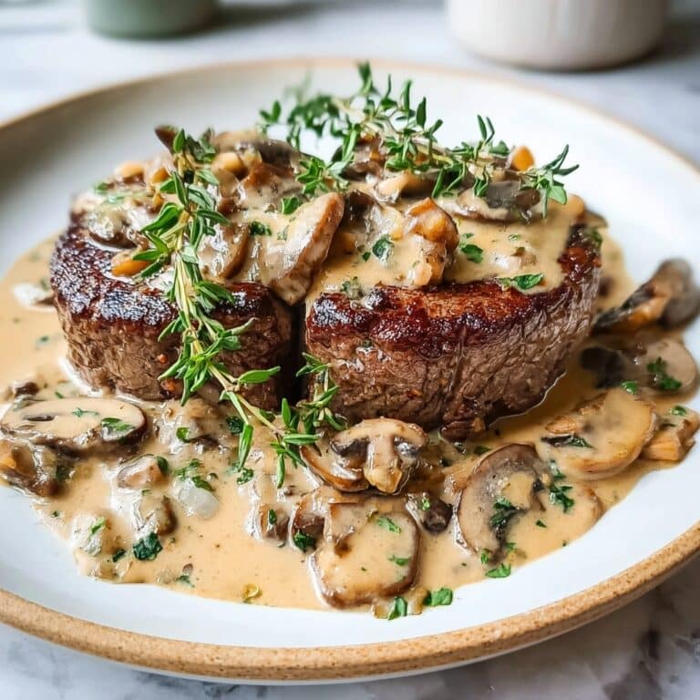 Creamy Mushroom Sauce Steak Recipe
