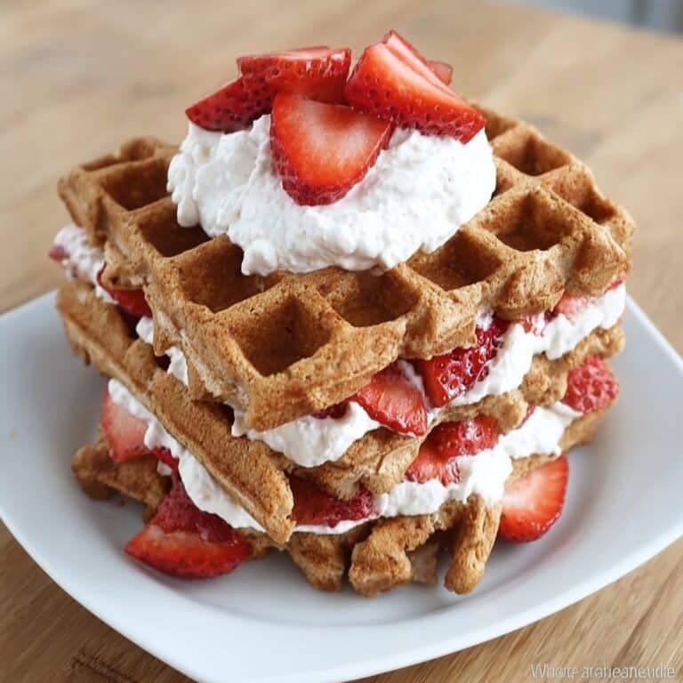 Strawberry Cheesecake Stuffed Waffles: A Sweet Breakfast Treat Recipe