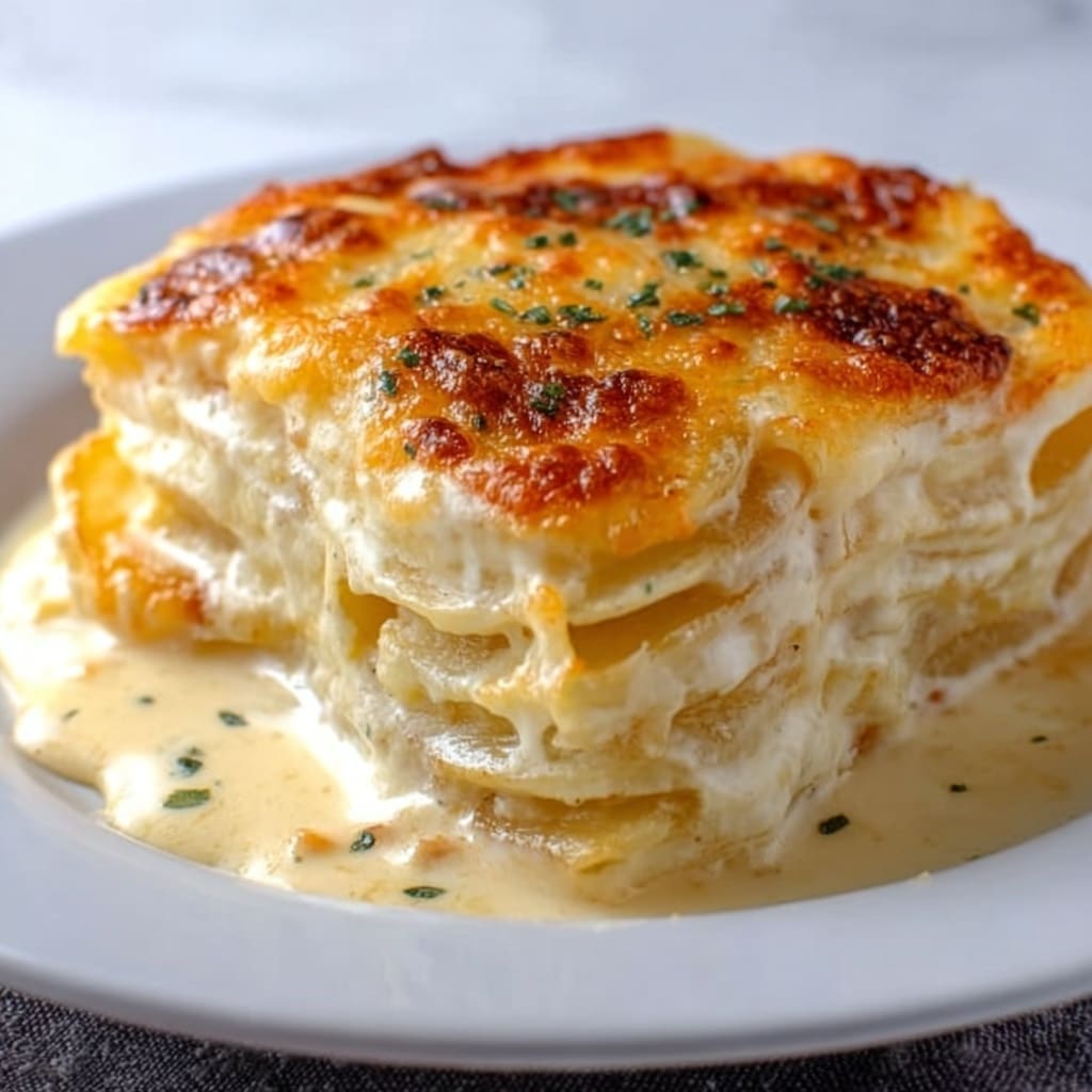 Creamy Cheddar and Gruyère Scalloped Potatoes Recipe