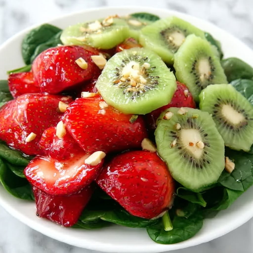 Strawberry Kiwi and Spinach Salad Recipe