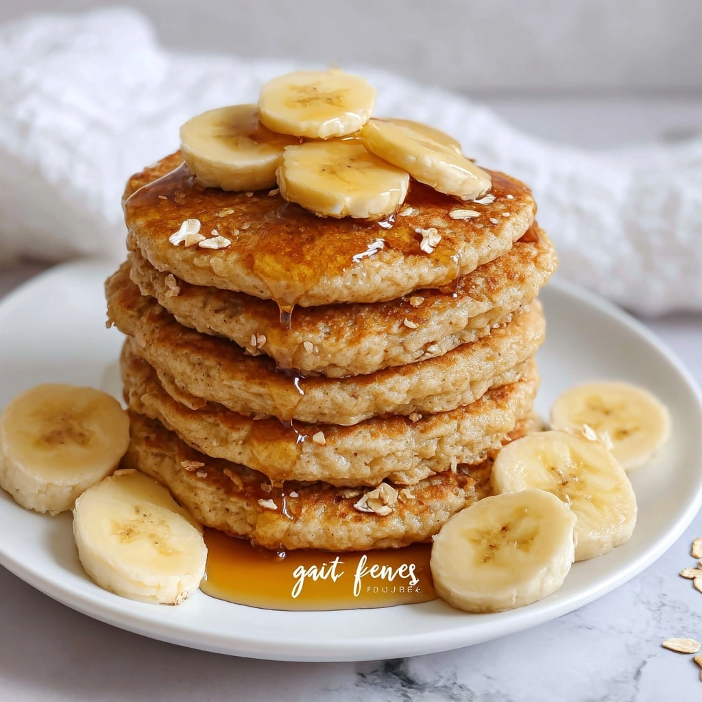 Healthy Quick Easy Banana Oatmeal Pancakes Recipe