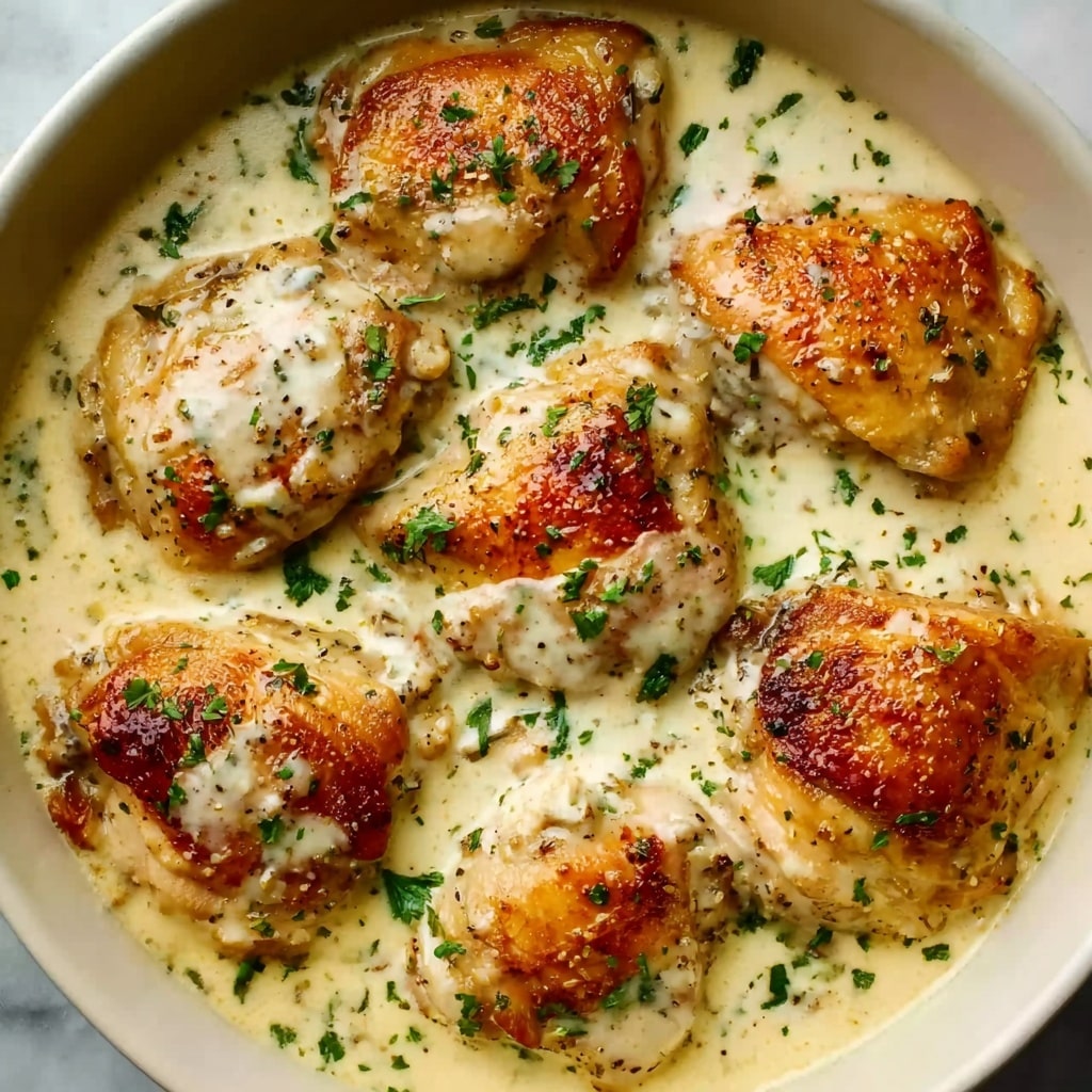 Creamy Oven-Baked Chicken Thighs Recipe 6 Creamy Oven-Baked Chicken Thighs Recipe - Recipe Image