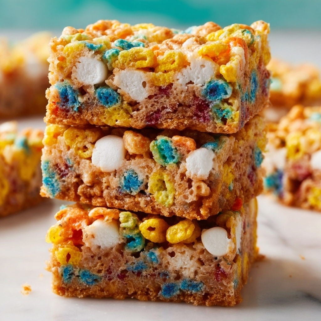 Fruity Pebbles Rice Krispie Treats Recipe 6 Fruity Pebbles Rice Krispie Treats Recipe - Recipe Image