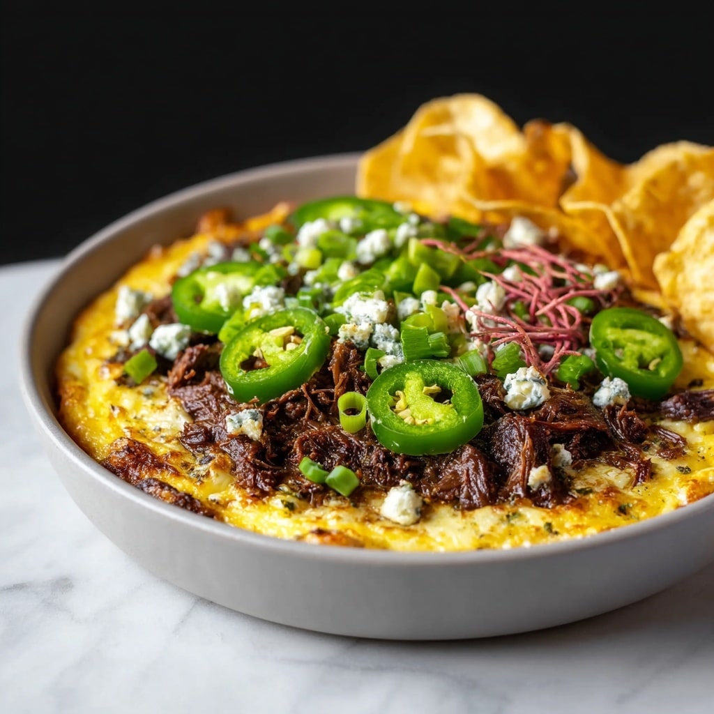 Roasted Poblano Brisket Dip Recipe