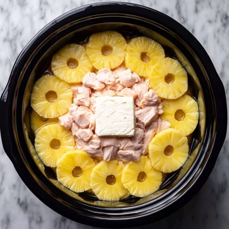 4-Ingredient Slow Cooker Chicken & Cream Cheese with Pineapple Rings Recipe