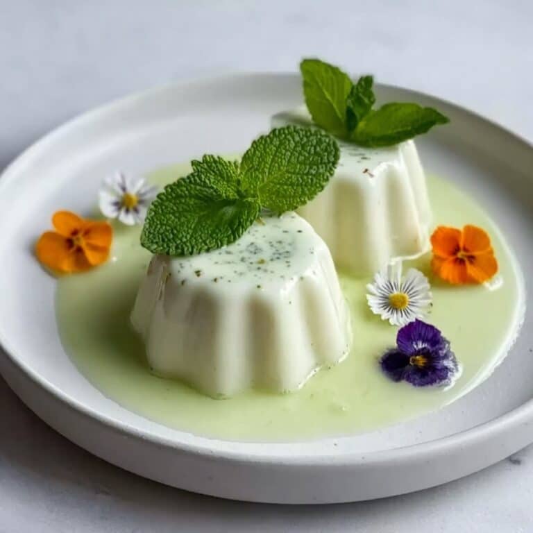 Pandan Coconut Panna Cotta Recipe