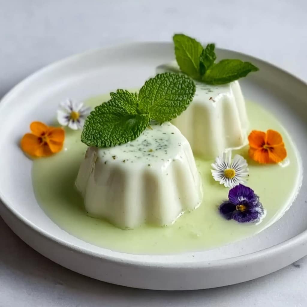 Pandan Coconut Panna Cotta Recipe
