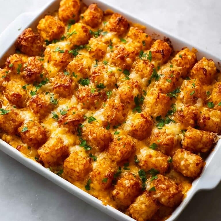 Cheddar Ranch Chicken Tater Tot Bake Recipe