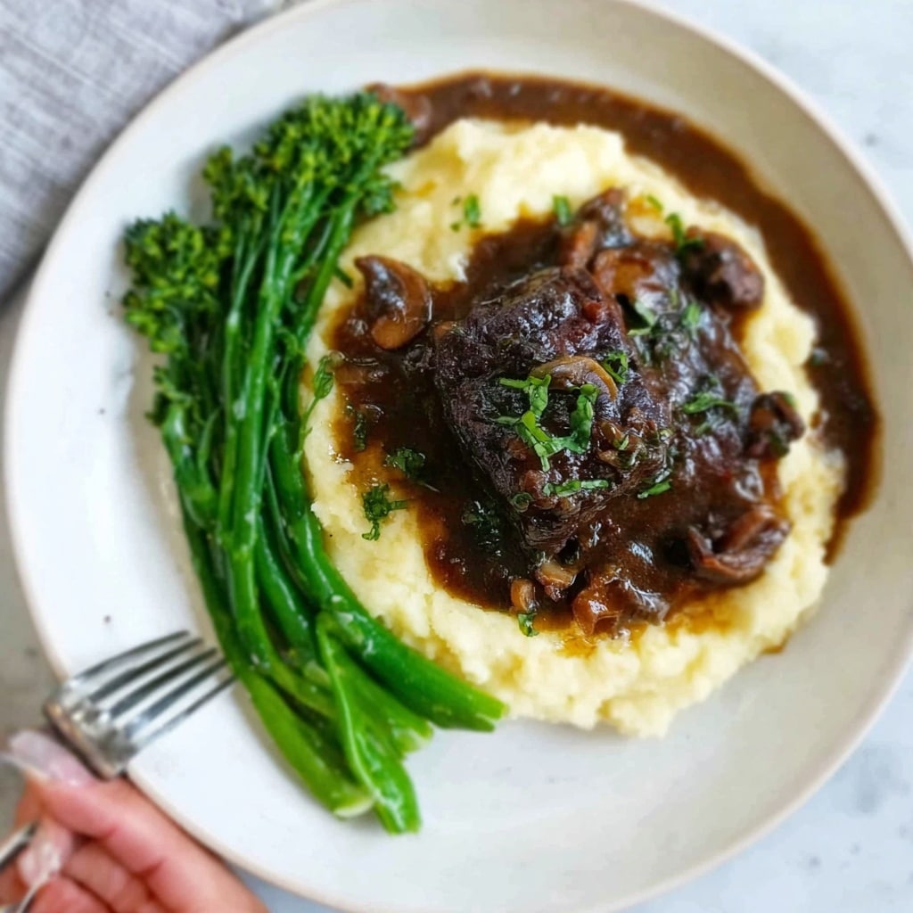 Red Wine Braised Short Ribs with Mashed Potatoes and Broccolini Recipe 5 Red Wine Braised Short Ribs with Mashed Potatoes and Broccolini Recipe - Recipe Image
