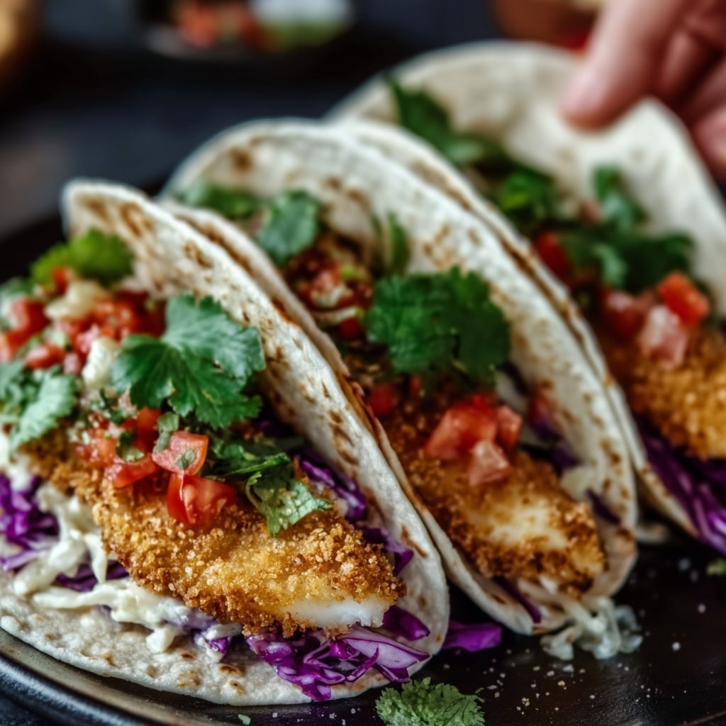 Homemade Fish Tacos with Citrus Slaw and Creamy Cilantro Sauce Recipe 6 Homemade Fish Tacos with Citrus Slaw and Creamy Cilantro Sauce Recipe - Recipe Image