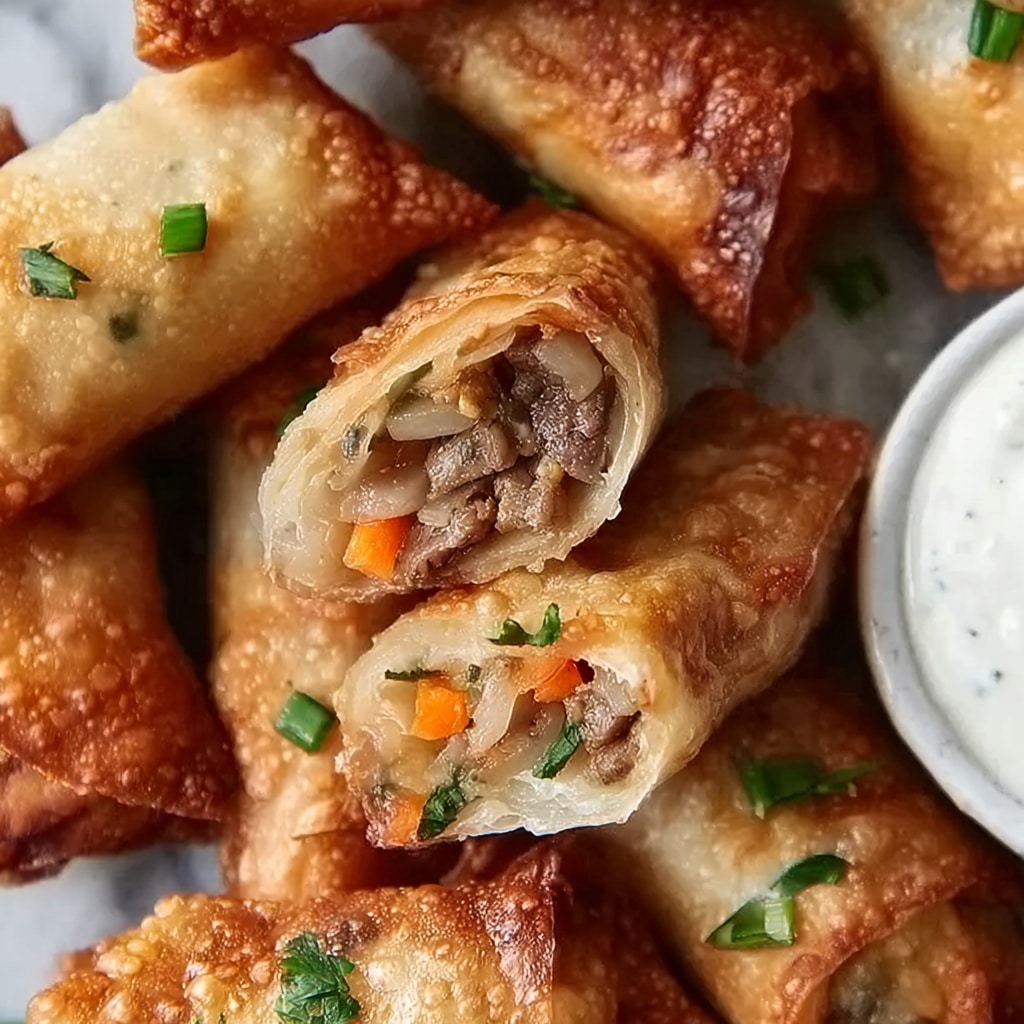 Philly Cheesesteak Egg Rolls Recipe 6 Philly Cheesesteak Egg Rolls Recipe - Recipe Image