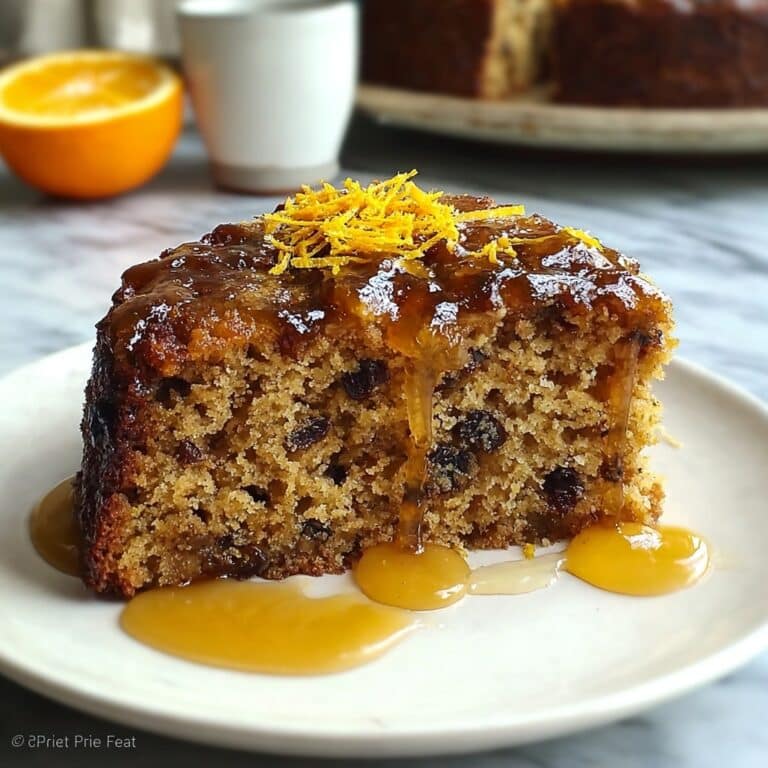 Orange & Cardamom Date Cake with Honey Drizzle Recipe