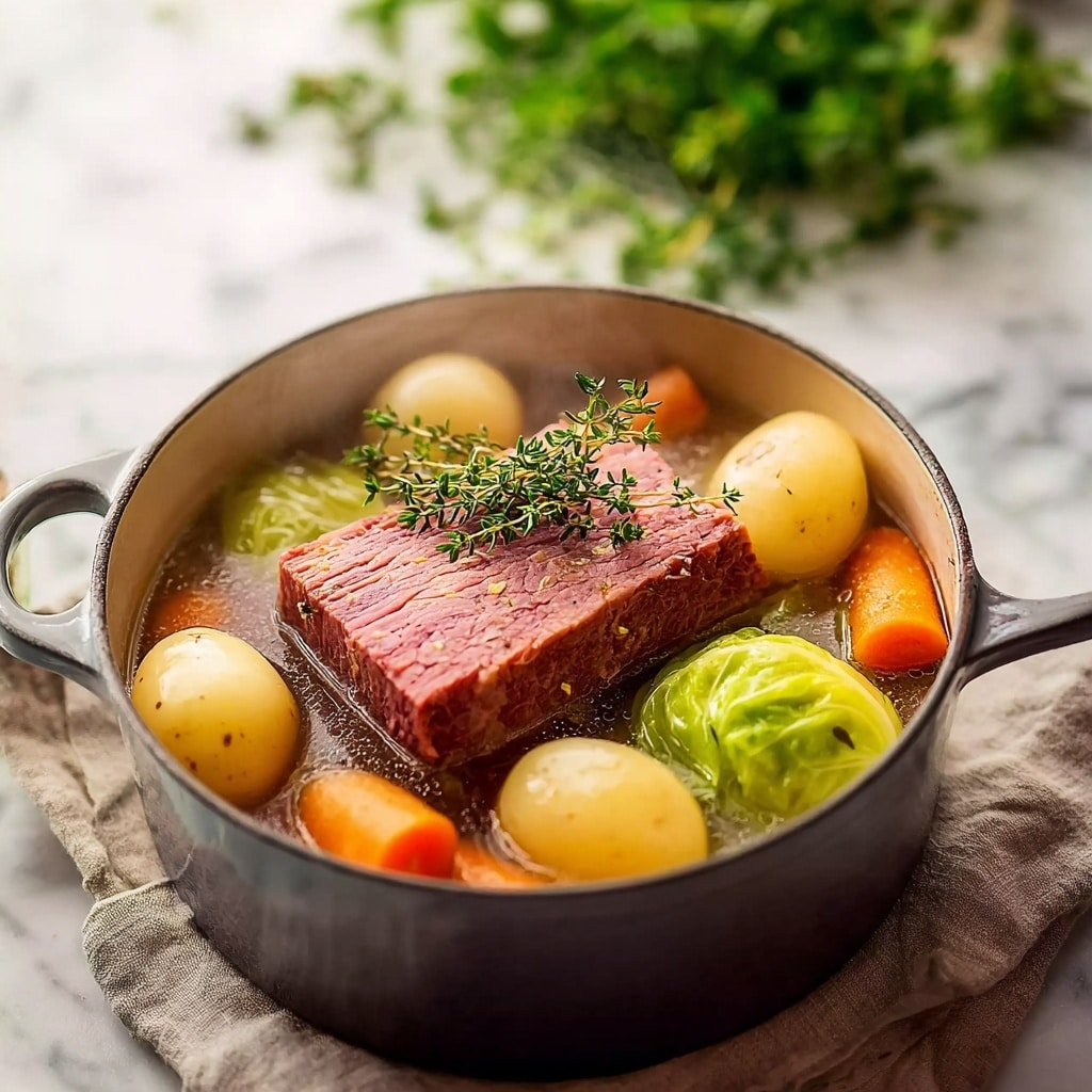 Traditional Corned Beef and Cabbage Stovetop Recipe