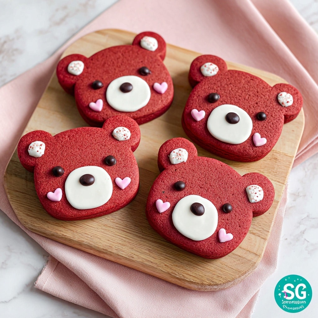 Tasty Red Velvet Bear Cookies Recipe