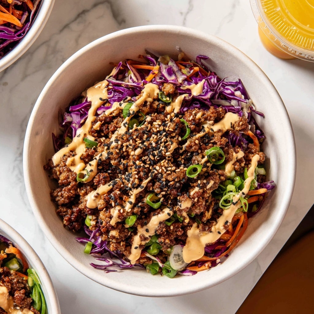 Easy Egg Roll in a Bowl with Coleslaw Mix Recipe