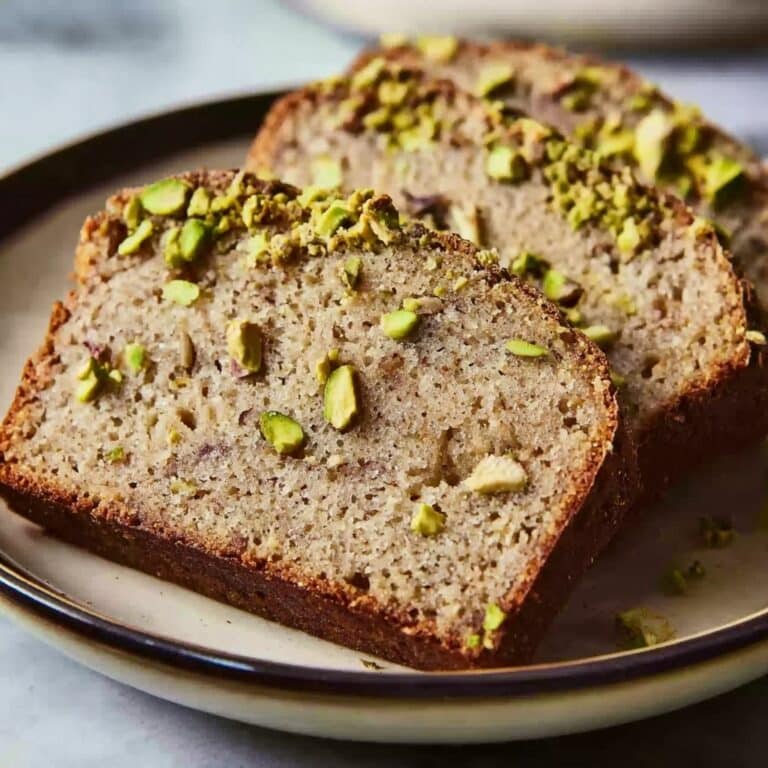 Tahini Pistachio Banana Bread Recipe