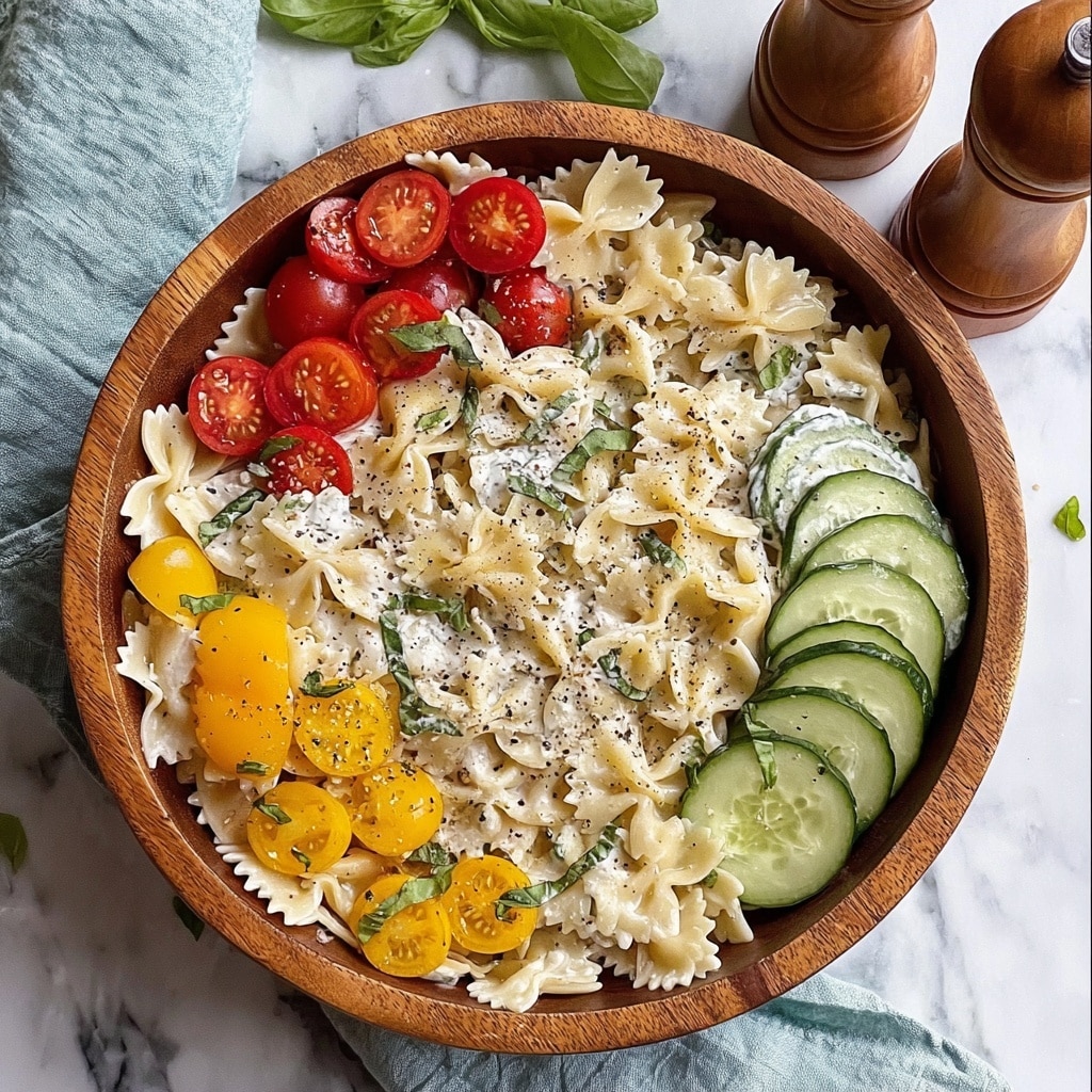 High Protein Cottage Cheese Pasta Salad Recipe