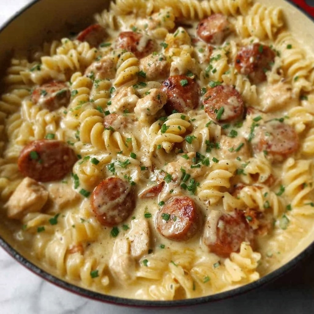 Creamy Pepper Jack Chicken and Sausage Pasta Recipe