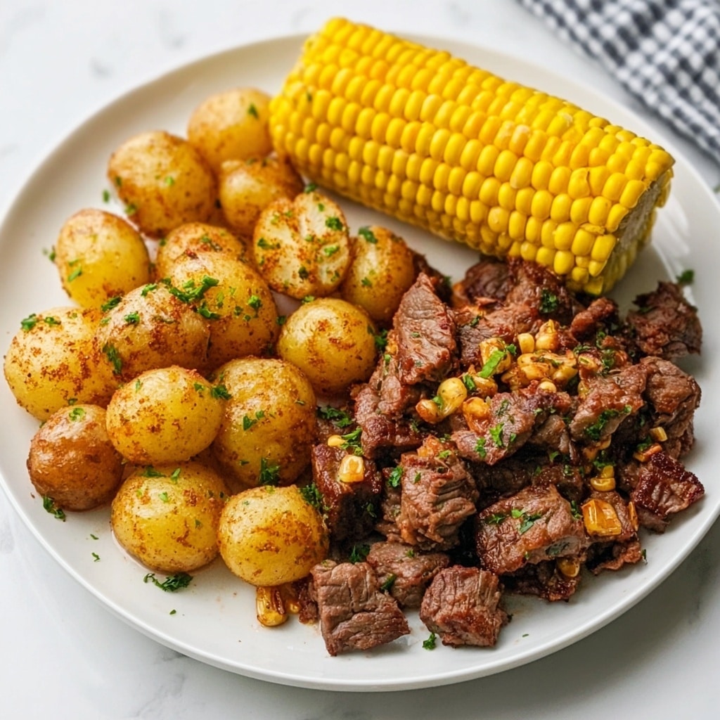 Slow Cooker Steak, Potatoes, and Corn Recipe