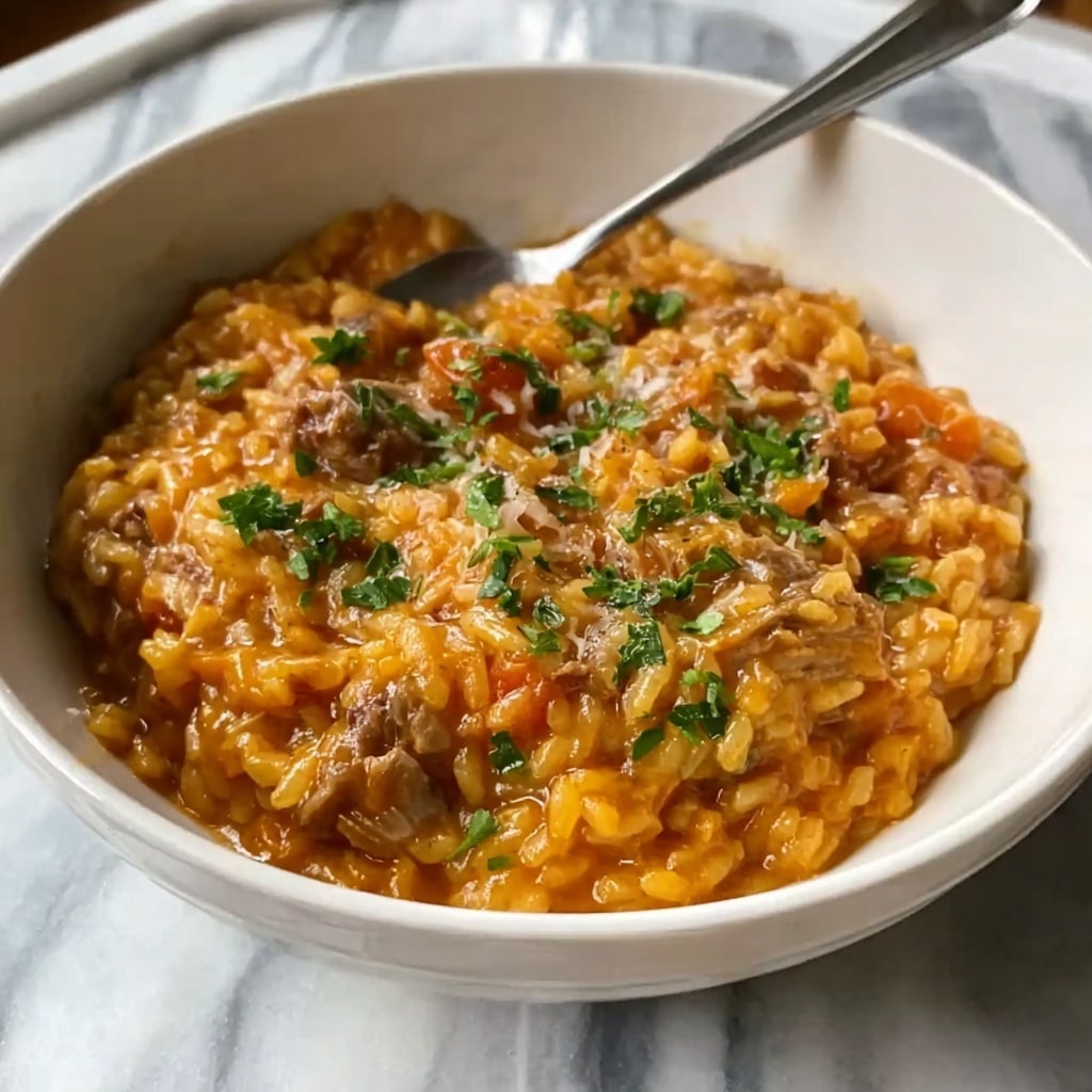 Ground Beef Orzo with Tomato Cream Sauce Recipe 5 Ground Beef Orzo with Tomato Cream Sauce Recipe - Recipe Image