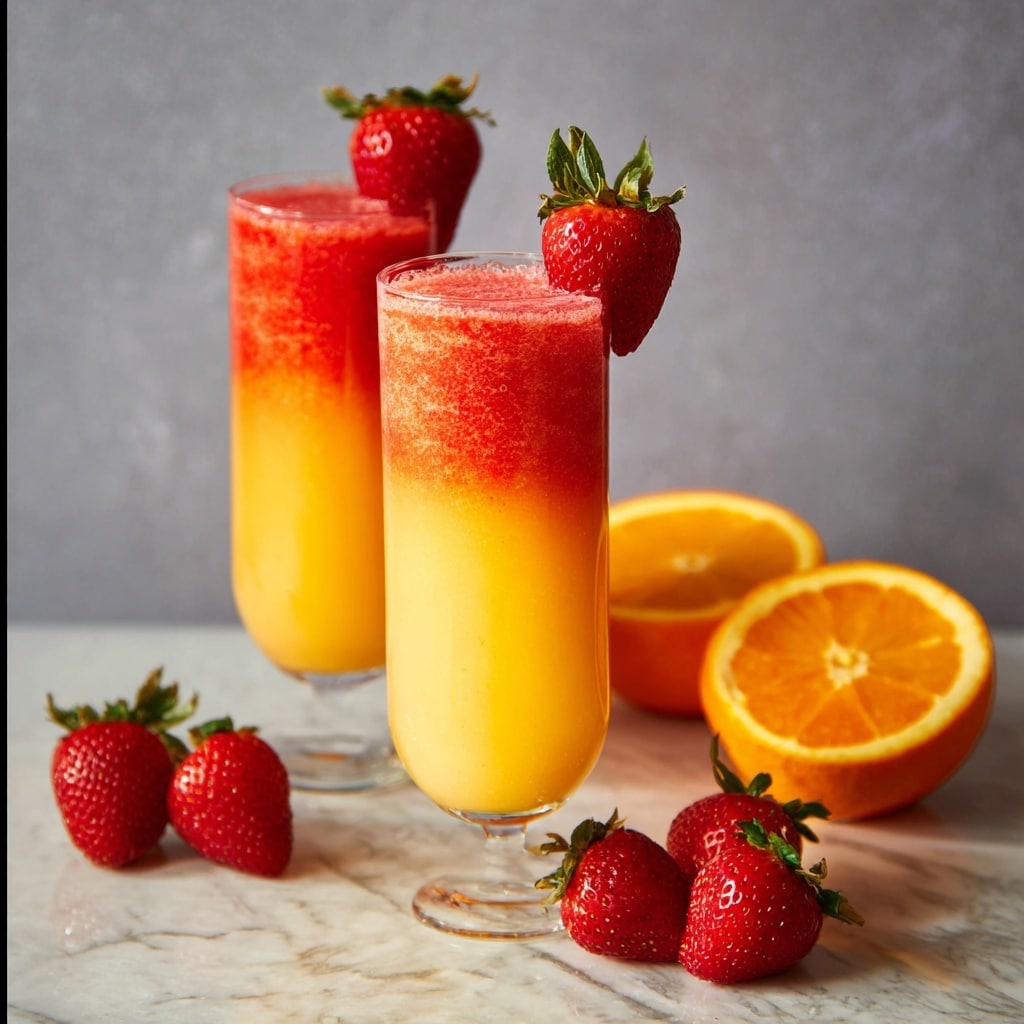 Strawberry Mango Mimosas Recipe 6 Strawberry Mango Mimosas Recipe - Recipe Image