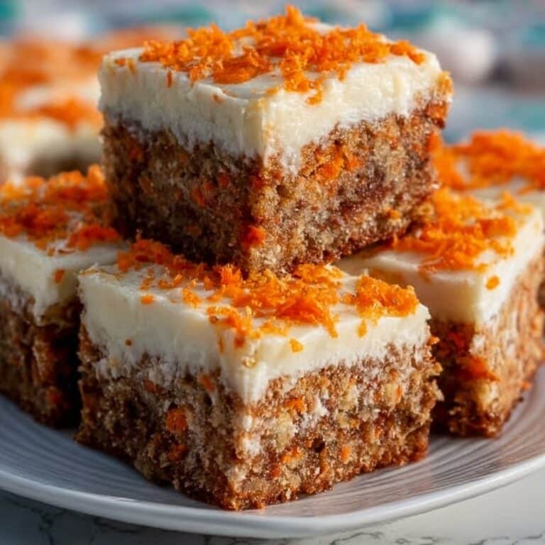No Sugar Cottage Cheese Carrot Cake Bars Recipe