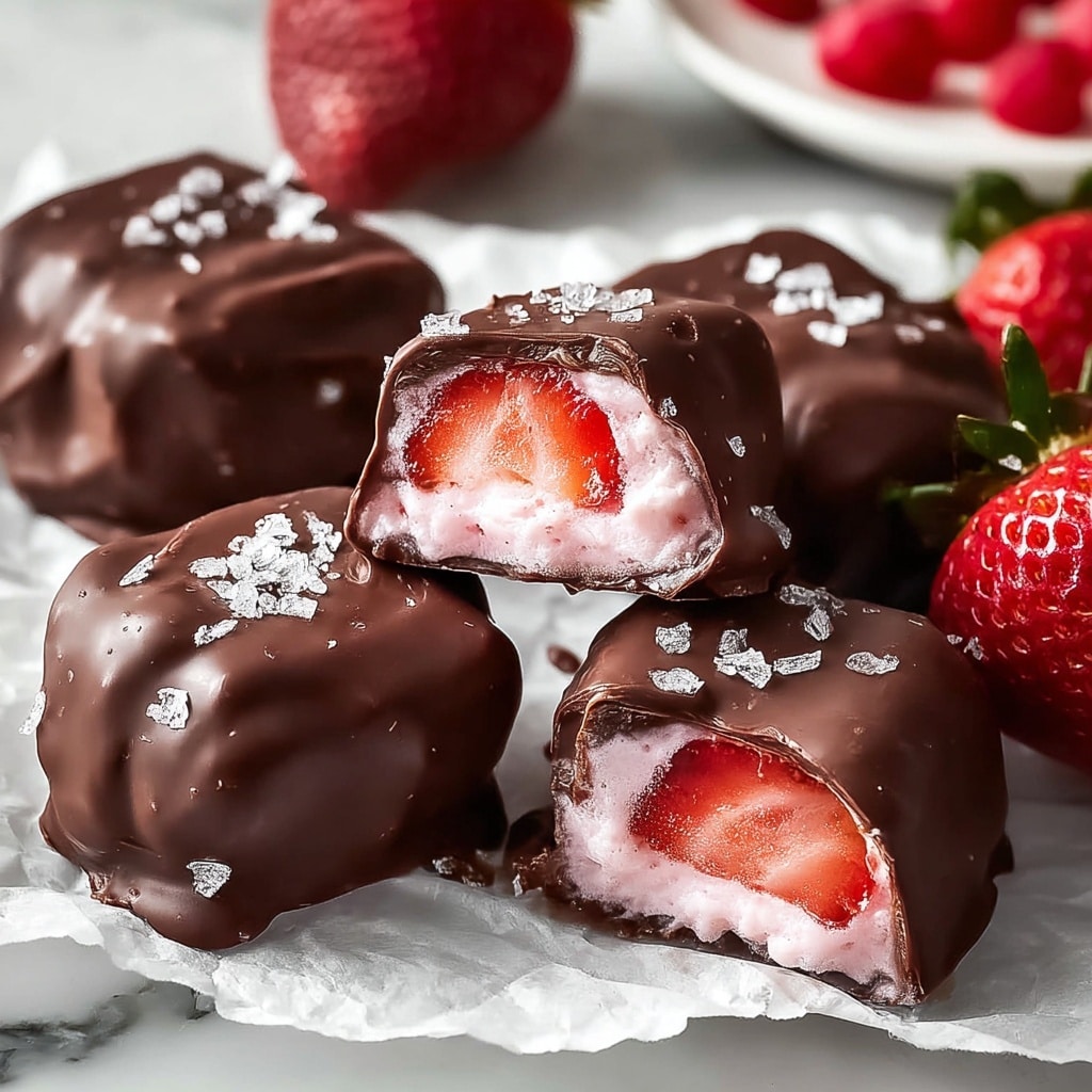 Chocolate Strawberry Frozen Yogurt Bites Recipe